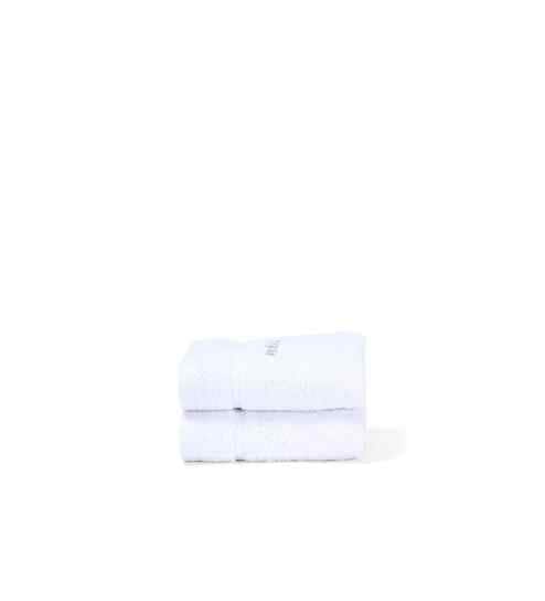 White Bamboo Cotton Solid 650 GSM Hand Towel Set (2Pc)