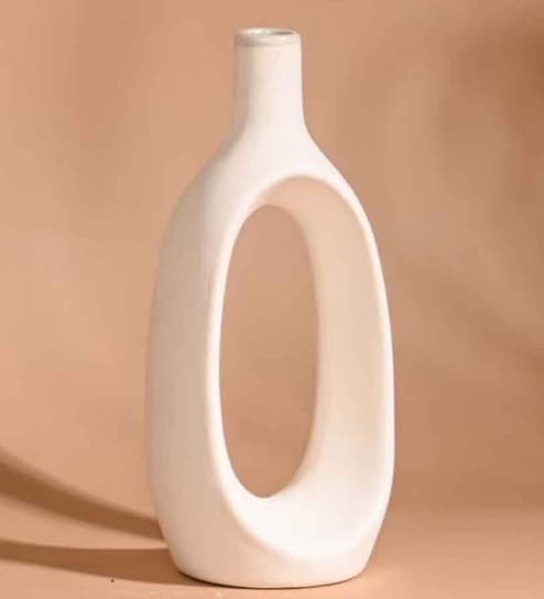 White Ceramic Jackie Table Vases