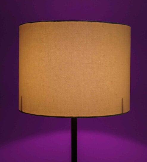 Verde White Fabric Solid Lampshade