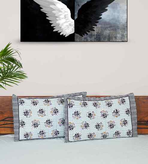 White Cotton Premium Quality 180 TC (17*27 Inches) Pillow Covers Set