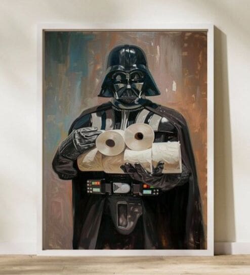 TOILET PAPER HD Poster With White Frame, 12.5 X 17.3 Inches