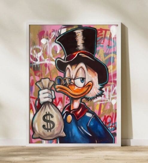 MONEY LOVE HD Poster With White Frame, 12.5   17.3 Inches