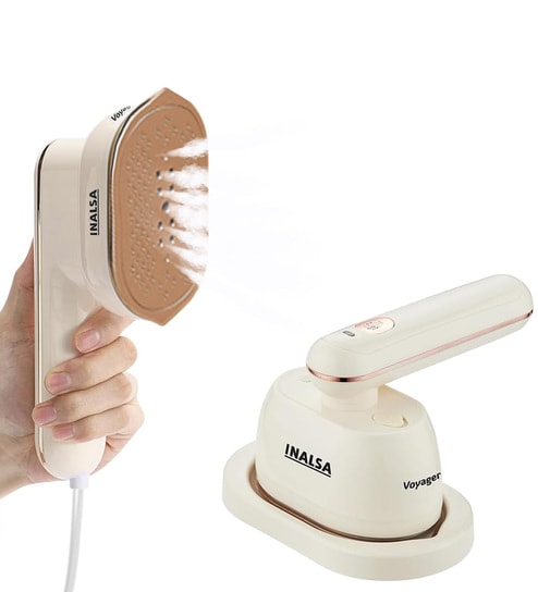 inalsa White Garment Steamer with Stand & Water Pouring Mug-picture-17