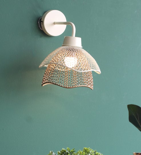 White Metal Wall Sconces Handcrafted