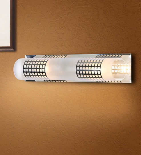 Intricately White Metal and Glass Flush Mount Wall Light By Kapoor LampShades