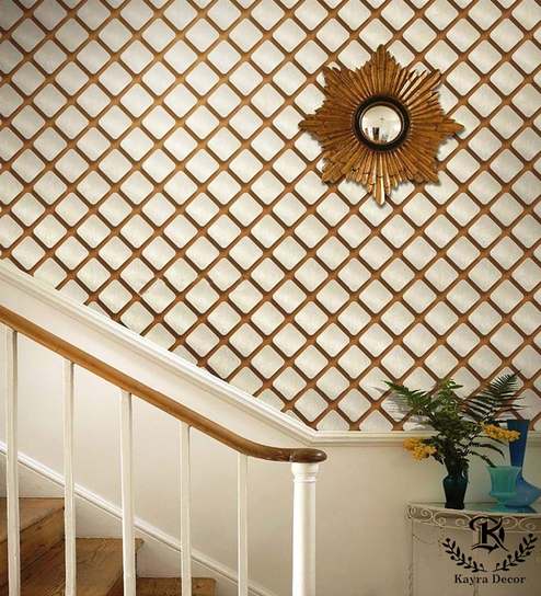 Buy White Non Woven Textured Patterned 3d Wallpaper By Kayra Decor