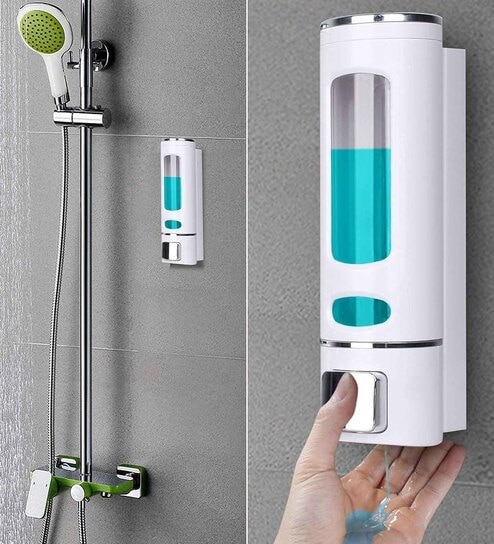 White Plastic Soap Dispenser