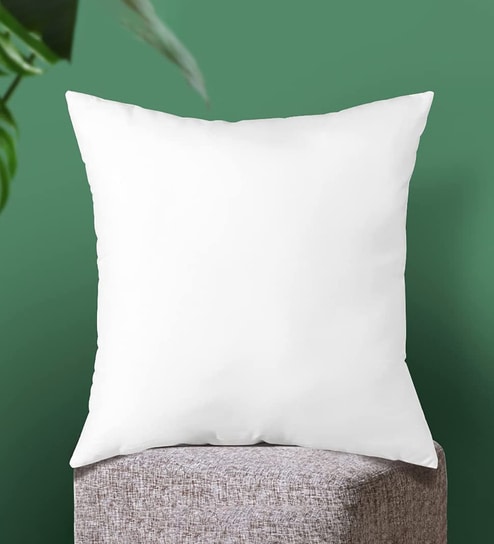 White Satin Solid 16x16 inches Cushion Inserts (1Pc)