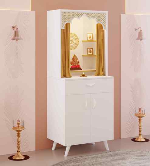 White Sharnam Pooja Mandir