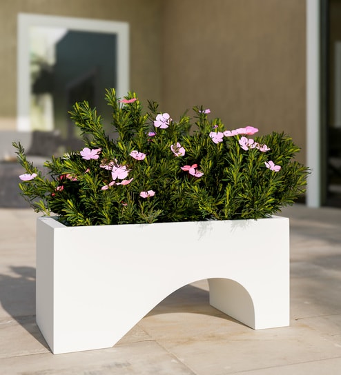 White UCTR rectangular 2411 Planter
