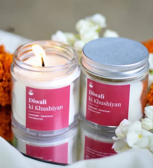 White Wax (Set of 2) Scented Candles