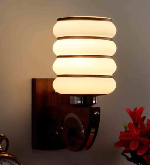 Fergal Brown Wood and Iron Wall Sconces by Foziq