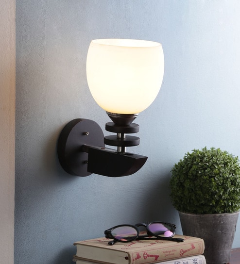 White Wood Wall Sconces