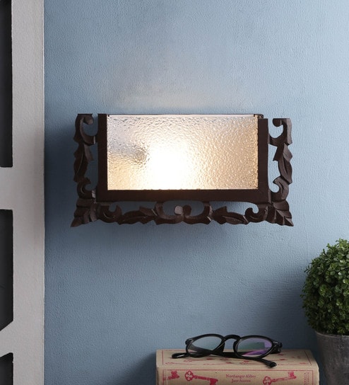 White Wood Wall Sconces