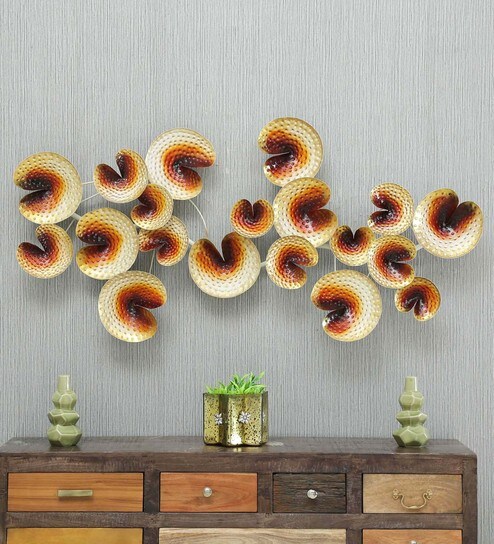 Buy White Wrought Iron Decorative Wall Art By B K Exports Online