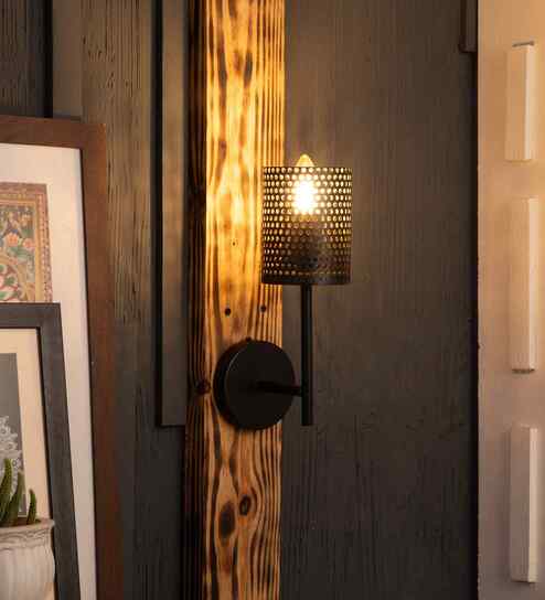 Whitton Black Wall Sconce By Shoppeefry