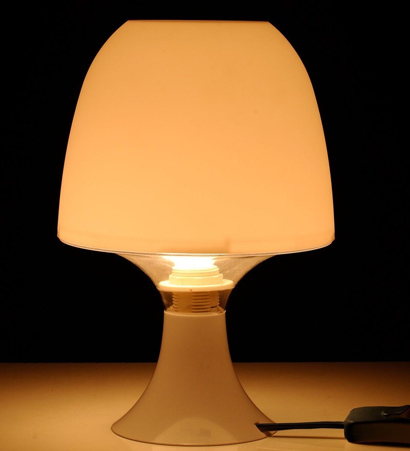 Buy White Biodegradable Plastic Table Lamp by Sehaz Artworks Online