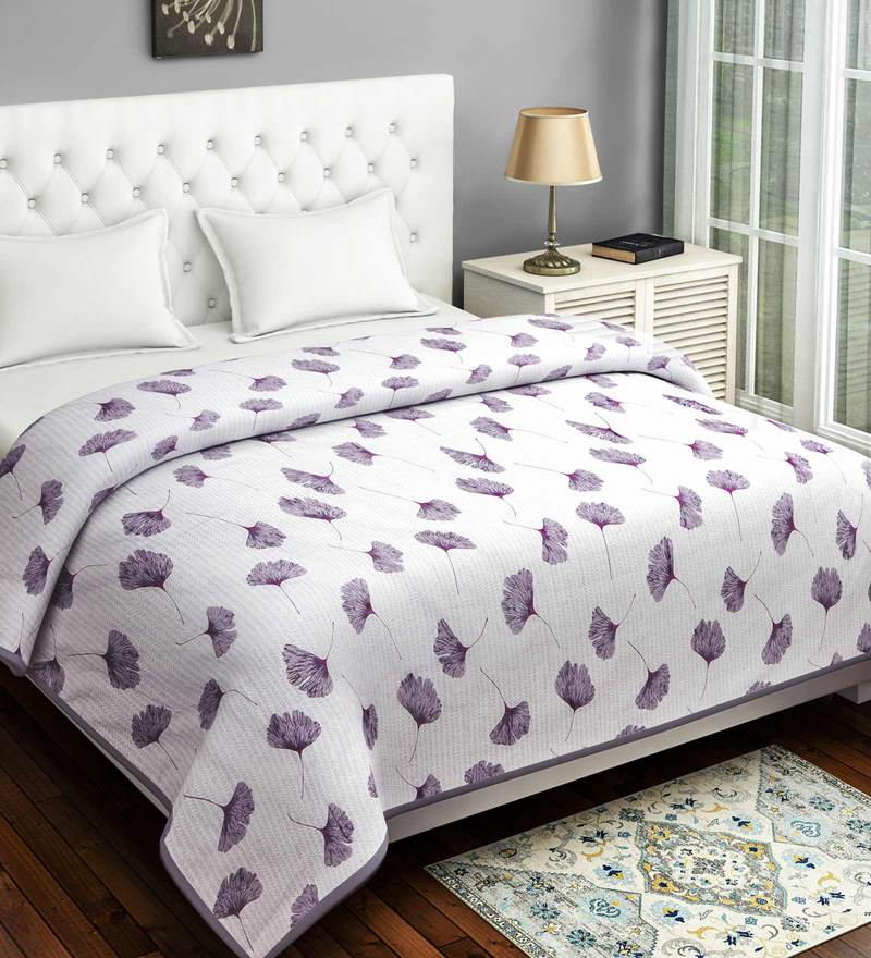 Buy Floral Pattern Cotton 100 GSM Double Bed Dohar by Swayam Online