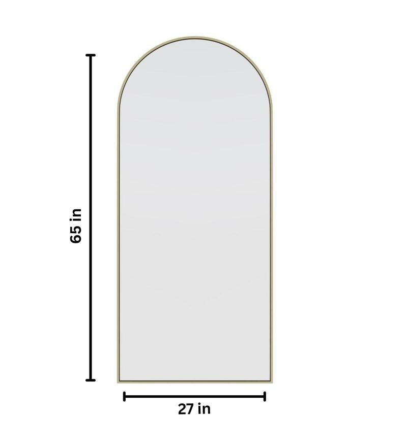 Buy White Full Length Arch Mirror with Stand by Casagold Online Full