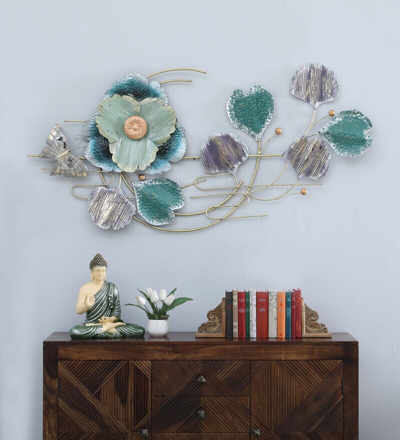 Buy White Iron Flower Wall Art By Malik Design Online Floral Metal