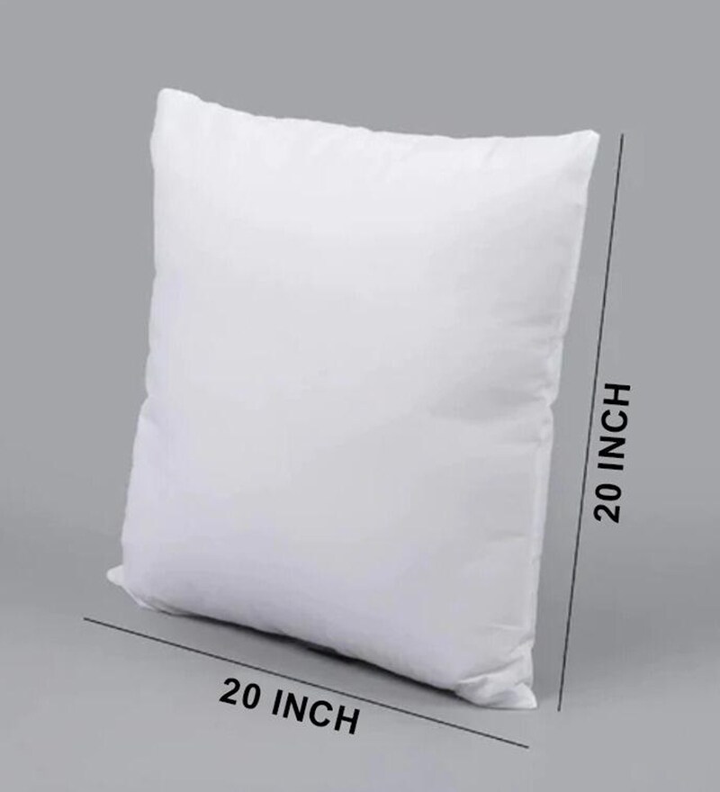 Buy White Microfiber Filled 20X20 Inches Cushion Inserts (Set Of 5) by Gilson Online Synthetic