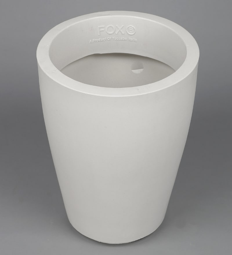 Buy White Polymer Round Shaped Large Planter By Yuccabe Italia Online ...