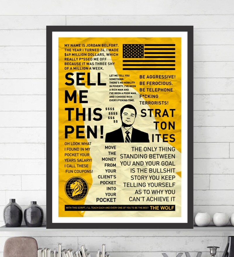 Buy Yellow Synthetic 13 X 0 7 X 17 5 Inch The Wolf Of Wall Street
