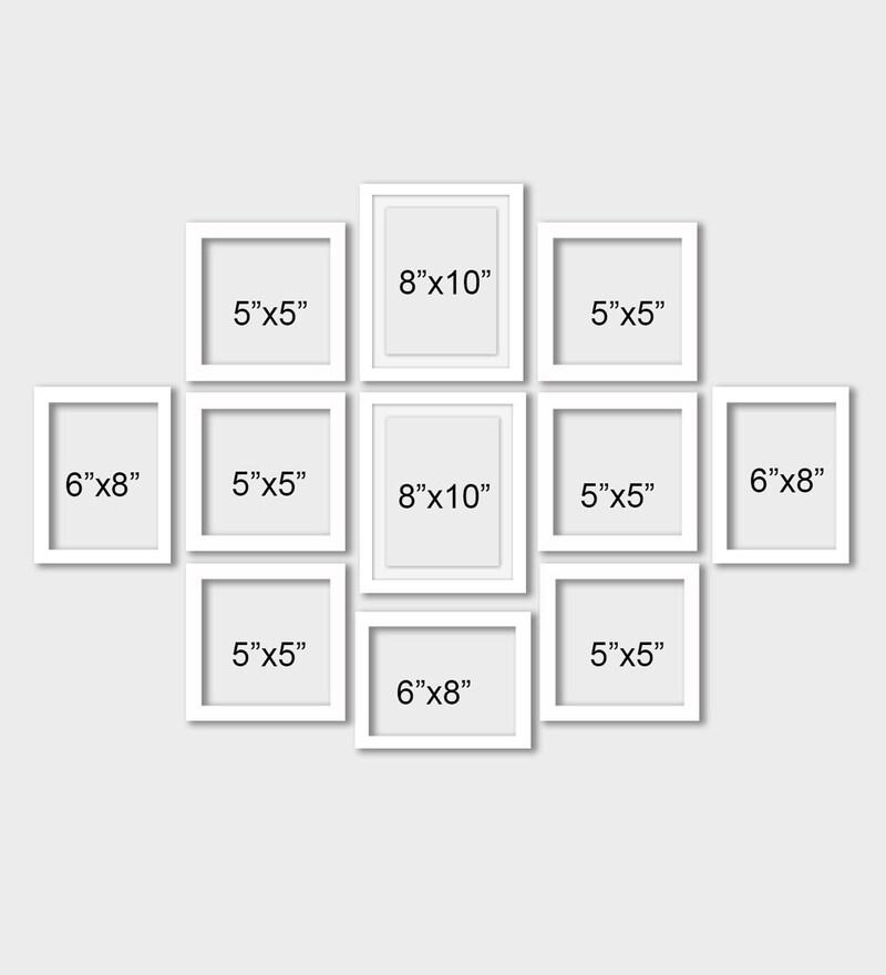 Buy White Synthetic Wood Arya Set Of 11 Collage Photo Frames Online Collage Photo Frames
