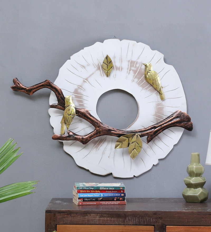 white bird wall decor