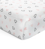 Whale and Triangle Baby Bed Sheet in Blue-Set of 2
