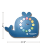 Whale Blue Engineered Wood Kids Wall Clock