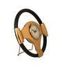 Wheel Gold Aluminium Table Clock