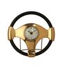 Wheel Gold Aluminium Table Clock