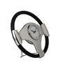 Wheel Silver Aluminium Table Clock