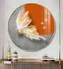 Whimsical Feather Acrylic Round Wall Art