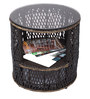 Whirlpool Wicker Outdoor Coffee Table in Brown Colour