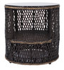 Whirlpool Wicker Outdoor Coffee Table in Brown Colour