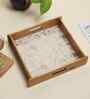 Whispering Blooms Square Wooden Tray