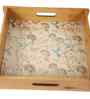 Whispering Blooms Square Wooden Tray