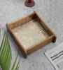 Whispering Blooms Square Wooden Tray