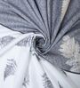 Whit & Grey Shade Floral 400 TC Cotton Single Bed Size Flat Bedsheet With 2 Pillow Covers