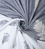 Whit & Grey Shade Floral 400 TC Cotton Superking Size Fitted Bedsheet With 2 Pillow Covers