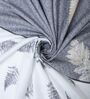 Whit & Grey Shade Floral 400 TC Cotton Superking Size Flat Bedsheet With 2 Pillow Covers