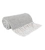 White & Black Cotton Checkered 50X60 Inches Throw