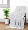 White & Black Cotton Checkered 50X60 Inches Throw