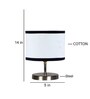 white & black Cotton table lamp with Steel Base -63