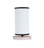 white & black Cotton table lamp with White wood base -10