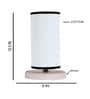 white & black Cotton table lamp with White wood base -10