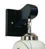 White & Black E27 holder Wood & Glass Uplight Wall Scone