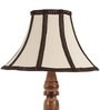 Lyon White & Black Fabric Shade Night Lamp With Mango wood Base